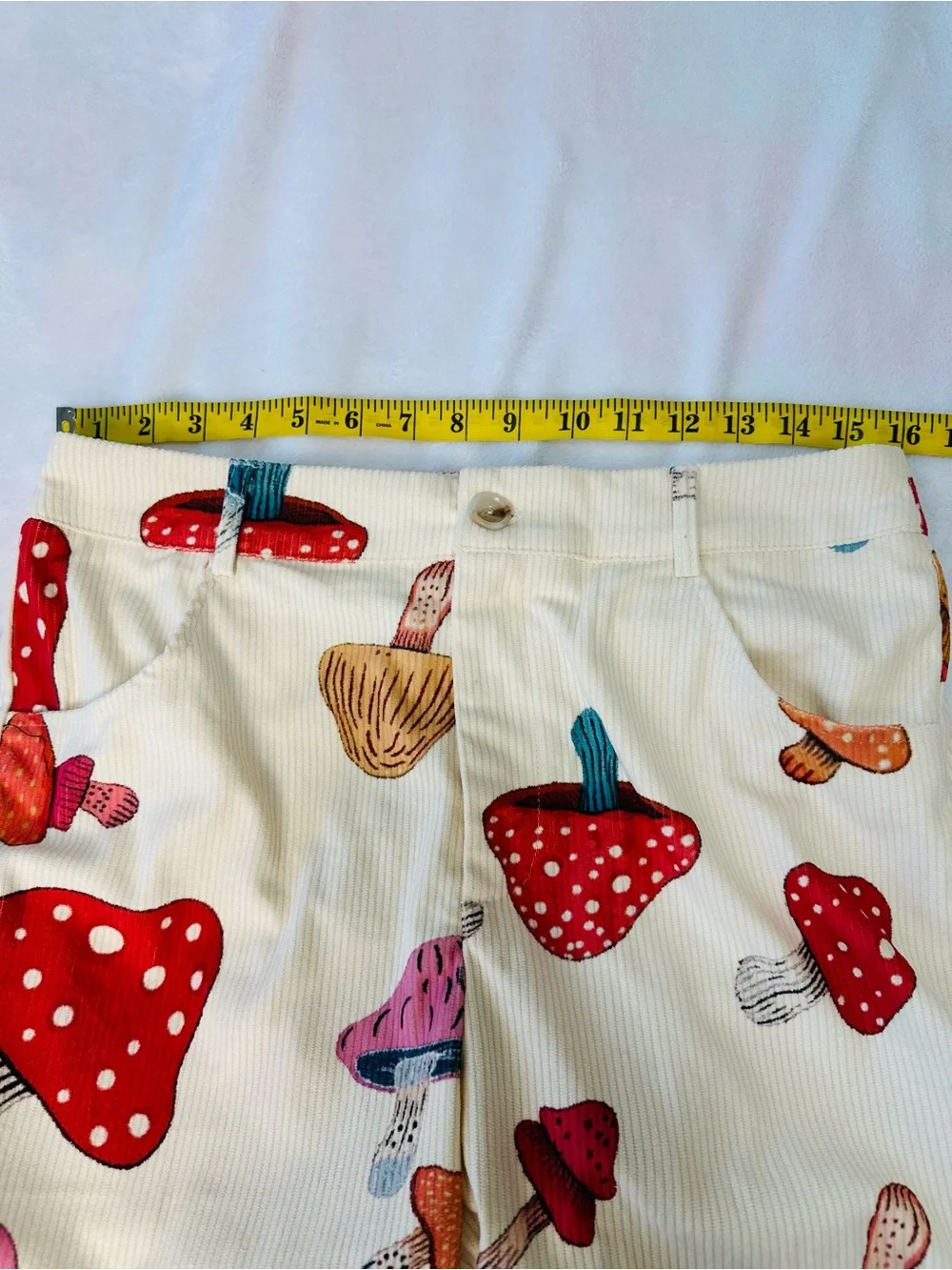 Cider Mushroom Print Corduroy Pants Size Large